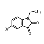 structure of CAS# 69736-76-1, 5-Bromo-1-ethyl-1H-indole-2,3-dione;5-Bromo-1-ethyl-1H-indole-2,3-dione;5-bromo-1-ethylbenzo[d]azolidine-2,3-dione;MFCD01183651