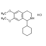 CAS#: 69743-49-3， 1-Cyclohexyl-6,7-dimethoxy-1,2,3,4-tetrahydroisoquinoline hydrochloride (1:1)