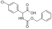 结构式 CAS# 69902-04-1, 2-([(苄氧基)羰基]氨基)-2-(4-氯苯基)乙酸
