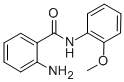 结构式 CAS# 70083-21-5, 2-氨基-N-(2-甲氧基苯基)-苯甲酰胺