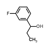 structure of CAS# 701-38-2, 1-(3-fluorophenyl)propan-1-ol;1-(3-fluorophenyl)propanol-1;MFCD08062380;α-Ethyl-3-fluorobenzyl alcohol