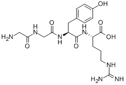 structure of CAS# 70195-20-9, N2-(N-(N-Glycylglycyl)-L-tyrosyl)-L-arginine;(2S)-2-[[(2S)-2-[[2-[(2-Aminoacetyl)Amino]Acetyl]Amino]-3-(4-Hydroxyphenyl)Propanoyl]Amino]-5-Guanidino-Pentanoic Acid;(2S)-2-[[(2S)-2-[[2-[(2-Amino-1-Oxoethyl)Amino]-1-Oxoethyl]Amino]-3-(4-Hydroxyphenyl)-1-Oxopropyl]Amino]-5-Guanidinopentanoic Acid;(2S)-2-[[(2S)-2-[[2-(Glycylamino)Acetyl]Amino]-3-(4-Hydroxyphenyl)Propanoyl]Amino]-5-Guanidino-Valeric Acid