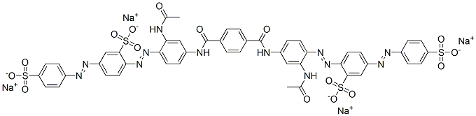 CAS#: 70210-30-9， Tetrasodium 2,2'-[1,4-Phenylenebis[Carbonylimino[2-Acetamido-4,1-Phenylene]Azo]]Bis[5-[(4-Sulphonatophenyl)Azo]Benzenesulphonate]