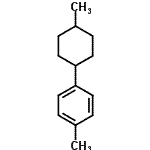 structure of CAS# 70243-62-8, 1-Methyl-4-(4-methylcyclohexyl)benzene;1-Methyl-4-(4-methyl-cyclohexyl)-be;1-METHYL-4-(4-METHYL-CYCLOHEXYL)-BENZENE;BENZENE, 1-METHYL-4-(TRANS-4-METHYLCYCLOHEXYL)-