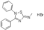 CAS#: 70375-43-8， (5Z)-N-Methyl-2,3-diphenyl-1,2,4-thiadiazol-5(2H)-imine hydrobromide (1:1)