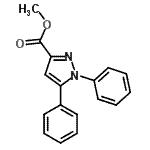 structure of CAS# 70375-79-0, Methyl 1,5-diphenyl-1H-pyrazole-3-carboxylate;methyl 1,5-diphenylpyrazole-3-carboxylate;Methyl1,5-diphenyl-1H-pyrazole-3-carboxylate;MFCD00573941