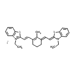 CAS#: 70446-37-6， 3-Ethyl-2-[(E)-2-{(3E)-3-[(2Z)-2-(3-ethyl-1,3-benzothiazol-2(3H)-ylidene)ethylidene]-2-methyl-1-cyclohexen-1-yl}vinyl]-1,3-benzothiazol-3-ium iodide