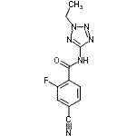 CAS#: 704875-40-1， 4-Cyano-N-(2-ethyl-2H-tetrazol-5-yl)-2-fluorobenzamide
