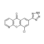 CAS#: 70502-82-8， 9-Chloro-7-(1H-tetrazol-5-yl)-5H-chromeno[2,3-b]pyridin-5-one