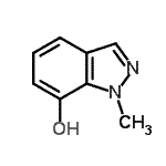结构式 CAS# 705927-35-1, 1-甲基-1H-吲唑-7-醇