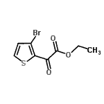 结构式 CAS# 70596-02-0, 乙基(3-溴-2-噻吩基)(氧代)乙酸酯