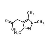 结构式 CAS# 70598-03-7, (1,3,5-三甲基-1H-吡唑-4-基)乙酸