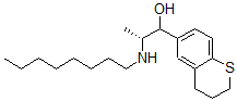 CAS 登录号：70700-29-7， (2R)-2-(辛基氨基)-1-(6-硫代色满基)丙-1-醇