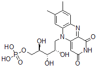 CAS#: 70805-82-2， [(2R,3S,4S)-5-(1,3-diketo-7,8-dimethyl-pyrido[4,3-b]quinoxalin-5-yl)-2,3,4-trihydroxy-pentyl] dihydrogen phosphate