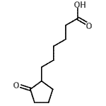 structure of CAS# 708255-83-8, 6-(2-Oxocyclopentyl)hexanoic acid;2-(5-Carboxypentyl)cyclopentanone;6-(2-Oxocyclopentyl)hexanoic acid;Cyclopentanehexanoic acid, 2-oxo-