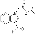 结构式 CAS# 708284-70-2, 2-(3-甲酰基-1H-吲哚-1-基)-N-异丙基乙酰胺