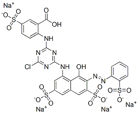 CAS#: 70865-39-3， Tetrasodium Hydrogen 2-[[4-Chloro-6-[[8-Hydroxy-3,6-Disulphonato-7-[(2-Sulphonatophenyl)Azo]-1-Naphthyl]Amino]-1,3,5-Triazin-2-Yl]Amino]-5-Sulphonatobenzoate