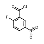 结构式 CAS# 709-46-6, 2-氟-5-硝基苯甲酰氯
