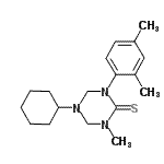 CAS#: 71018-72-9， 5-Cyclohexyl-1-(2,4-dimethylphenyl)-3-methyl-1,3,5-triazinane-2-thione