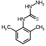 结构式 CAS# 71058-35-0, N-(2,6-二甲基苯基)肼基硫代甲酰胺