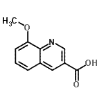 structure of CAS# 71082-36-5, 8-Methoxy-3-quinolinecarboxylic acid;3-Carboxy-8-methoxyquinoline