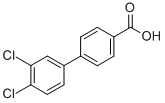 结构式 CAS# 7111-64-0, 3',4'-二氯-[1,1'-联苯]-4-羧酸
