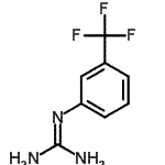 结构式 CAS# 71198-37-3, 1-[3-(三氟甲基)苯基]胍