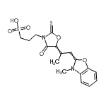 CAS#: 71215-62-8， 3-{5-[1-(3-Methyl-1,3-benzoxazol-2(3H)-ylidene)-2-propanylidene]-4-oxo-2-thioxo-1,3-oxazolidin-3-yl}-1-propanesulfonic acid