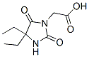 structure of CAS# 714-71-6, (4,4-Diethyl-2,5-Dioxoimidazolidin-1-Yl)Acetic Acid;2-(4,4-Diethyl-2,5-Dioxo-Imidazolidin-1-Yl)Acetate;2-(4,4-Diethyl-2,5-Dioxo-1-Imidazolidinyl)Acetate;2-(4,4-Diethyl-2,5-Diketo-Imidazolidin-1-Yl)Acetate