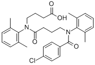 CAS 登录号：71455-66-8， N-(N-(4-氯苯甲酰基)-4-(2,6-二甲基苯胺基)丁酰基)-4-(2,6-二甲基苯胺基)丁酸