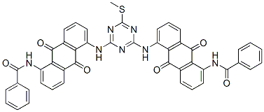 CAS#: 71459-28-4， N,N'-[[6-(Methylthio)-1,3,5-Triazine-2,4-Diyl]Bis[Imino(9,10-Dihydro-9,10-Dioxoanthracene-5,1-Diyl)]]Bis(Benzamide)