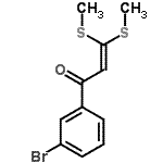 结构式 CAS# 71504-03-5, 1-(3-溴苯基)-3,3-二(甲硫基)-2-丙烯-1-酮