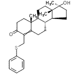 CAS#: 71507-77-2， (17beta)-17-Hydroxy-17-methyl-4-[(phenylsulfanyl)methyl]androst-4-en-3-one