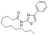 CAS 登录号：71576-02-8， N-(4-苯基-2-噻唑基)十二碳酰胺