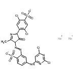 CAS#: 71720-93-9， Disodium 2,5-dichloro-4-[4-({5-[(2,6-dichloro-4-pyrimidinyl)amino]-2-sulfonatophenyl}diazenyl)-3-methyl-5-oxo-4,5-dihydro-1H-pyrazol-1-yl]benzenesulfonate