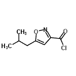 structure of CAS# 717871-85-7, 5-Isobutyl-1,2-oxazole-3-carbonyl chloride;3-ISOXAZOLECARBONYL CHLORIDE, 5-(2-METHYLPROPYL)- (9CI);5-isobutylisoxazole-3-carbonyl chloride;MFCD13174080