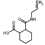 structure of CAS# 717892-81-4, 2-(Allylcarbamoyl)cyclohexanecarboxylic acid;2-[(allylamino)carbonyl]cyclohexanecarboxylic acid;MFCD05128020;NSC515711