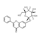 CAS#: 71802-05-6， 2-phenyl-7-[(2S,3R,4S,5S,6R)-3,4,5-trihydroxy-6-(hydroxymethyl)tetrahydropyran-2-yl]oxy-chromen-4-one