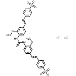 CAS#: 71850-83-4， Disodium 4,4'-{carbonylbis[imino(3-methoxy-4,1-phenylene)-2,1-diazenediyl]}dibenzenesulfonate