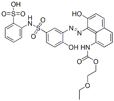 CAS#: 71873-52-4， 2-[[[3-[[8-[[(2-Ethoxyethoxy)Carbonyl]Amino]-2-Hydroxy-1-Naphthalenyl]Azo]-4-Hydroxyphenyl]Sulfonyl]Amino]Benzenesulfonic Acid