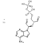 结构式 CAS# 71997-39-2, 二磷酸,(2R)-2-[(1R)-1-(6-氨基-9H-嘌呤-9-基)-2-氧代乙氧基]-3-氧代丙基酯,钠盐(1:1)