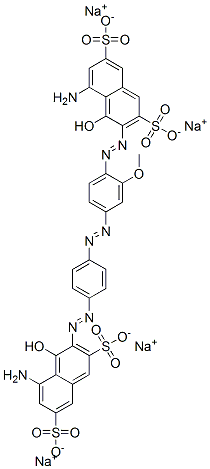 CAS#: 72017-91-5， Tetrasodium (3E)-5-Amino-3-[[4-[4-[(2Z)-2-(8-Amino-1-Oxo-3,6-Disulfonatonaphthalen-2-Ylidene)Hydrazinyl]Phenyl]Diazenyl-2-Methoxyphenyl]Hydrazinylidene]-4-Oxonaphthalene-2,7-Disulfonate