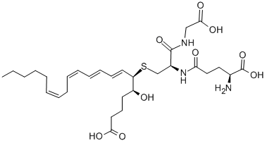 CAS 登录号：72025-60-6， (5S,6R,7E,9E,11Z,14Z)-6-[(2R)-2-[[(4S)-4-氨基-5-羟基-5-氧代戊酰]氨基]-3-(羧甲基氨基)-3-氧代丙基]硫基-5-羟基二十-7,9,11,14-四烯酸