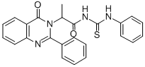 CAS#: 72045-68-2， 2-(4-Oxo-2-Phenylquinazolin-3-Yl)-N-(Phenylcarbamothioyl)Propanamide