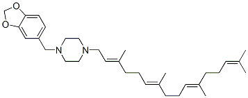 CAS#: 72050-88-5， 1-(1,3-Benzodioxol-5-Ylmethyl)-4-[(2E,6E,10E)-3,7,11,15-Tetramethylhexadeca-2,6,10,14-Tetraenyl]Piperazine