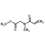 structure of CAS# 72065-23-7, Methyl N-acryloyl-N-methylglycinate;methyl 2-(N-methylprop-2-enoylamino)acetate;Methyl N-methyl-N-(1-oxo-2-propenyl)glycinate;N-Acryloyl sarcosine methyl ester