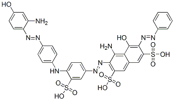 CAS#: 72066-88-7， 4-Amino-3-[[4-[[4-[(2-Amino-4-Hydroxyphenyl)Azo]Phenyl]Amino]-3-Sulfophenyl]Azo]-5-Hydroxy-6-(Phenylazo)-2,7-Naphthalenedisulfonic Acid