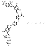 CAS#: 72089-21-5， Pentasodium 2-({5-[(2,4-disulfonatophenyl)diazenyl]-2,4-dihydroxyphenyl}diazenyl)-5-[4-({5-[(2,4-disulfonatophenyl)diazenyl]-2,4-dihydroxyphenyl}diazenyl)benzyl]benzoate