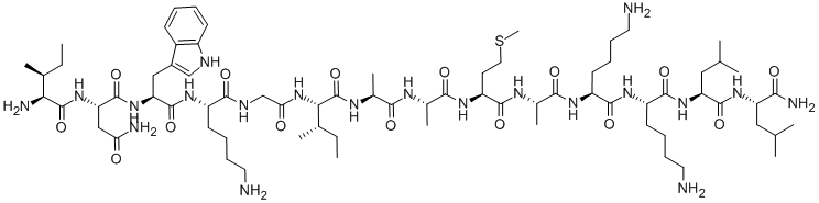 结构式 CAS# 72093-22-2, 肥大细胞脱粒肽(墨胸胡蜂)
