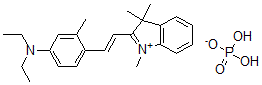 CAS#: 72208-34-5， [2S-(2alpha,5alpha,6)]-2-[2-[4-(Diethylamino)-2- Methylphenyl]Ethenyl]-1,3,3-Trimethyl-3H-Indolium Phosphate (1:1)